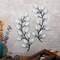 2 Pieces Metal Tree Leaf Wall Decor Vine Olive Branch Leaf Wall Art Living Room, Hallway Wall Decor Outdoor Decoration(Retro White)